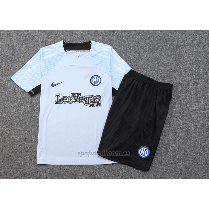 Chandal del Inter Milan Manga Corta 2023-2024 Azul - Pantalon Corto